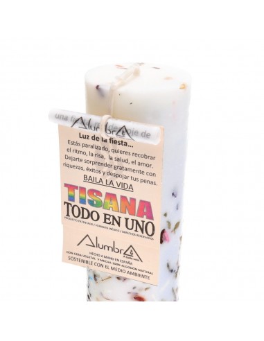 Candela artigianale con tisana -...