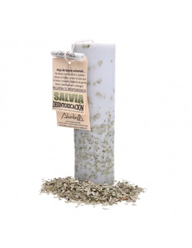 Candela artigianale alla salvia -...