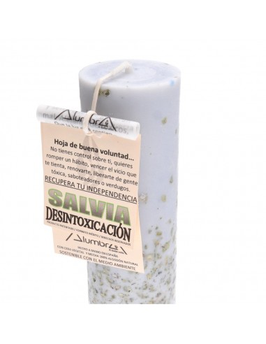 Candela artigianale alla salvia -...