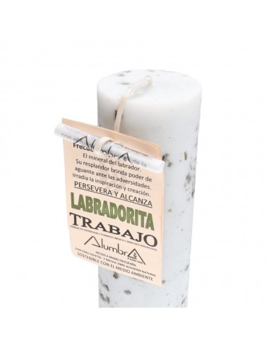 Candela artigianale con labradorite -...