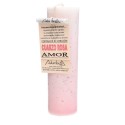 Bougie rituelle d'amour avec quartz rose Fréquence sentimentale