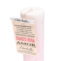 Vela de Ritual de Amor com Quartzo Rosa Frequência Sentimental
