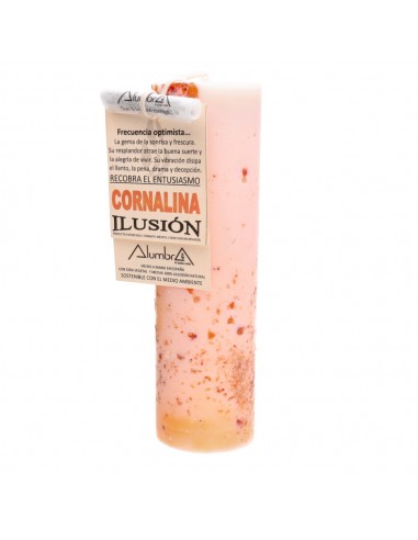 Candela artigianale con corniola -...