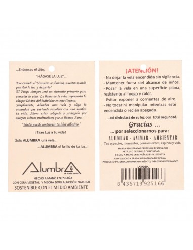 Candela artigianale con turchese -...