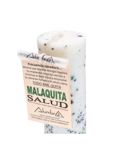 Candela artigianale con malachite -...