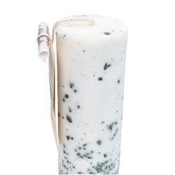 Vela de malaquite para rituais de saúde