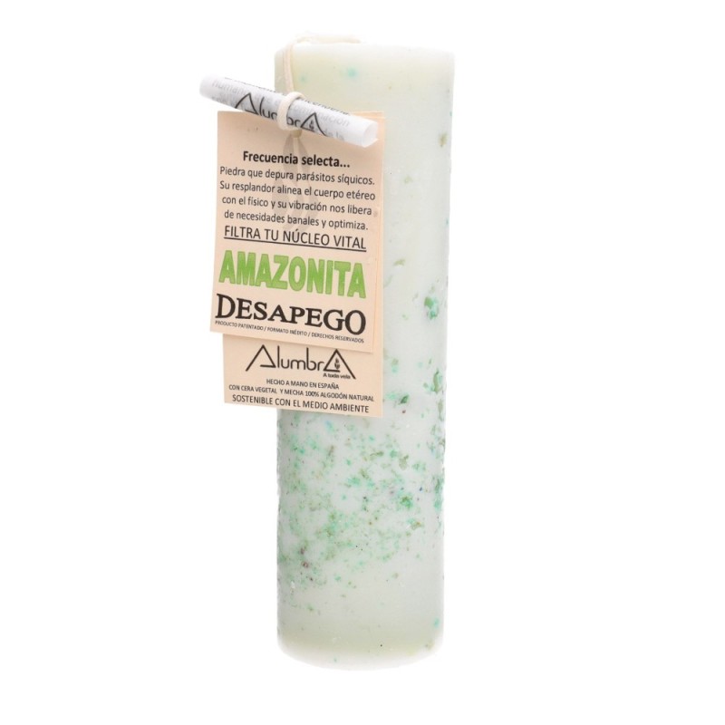 Candela Rituale Distacco con Amazonite Frequenza Selezionata