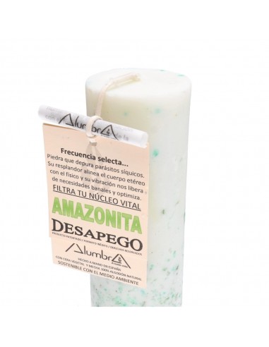 Candela artigianale con Amazonite -...