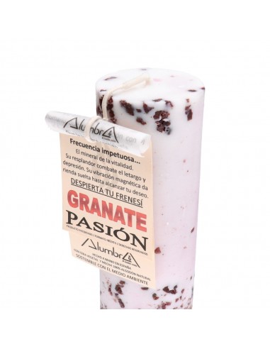 Candela artigianale con granato -...