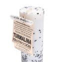 Bougie rituelle de protection à fréquence défensive en tourmaline