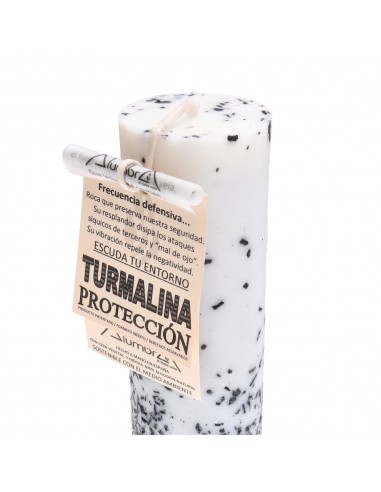 Candela artigianale con tormalina -...