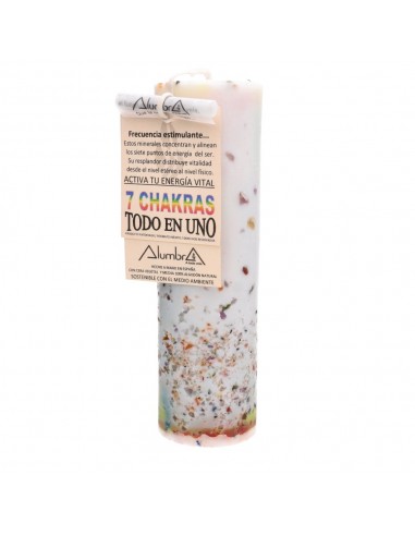 Candela artigianale con 7 chakra -...