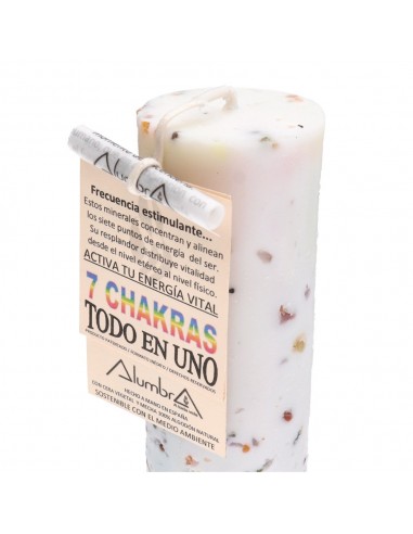 Candela artigianale con 7 chakra -...