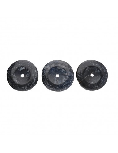 Donut Grande di Diaspro Nero Qualità A