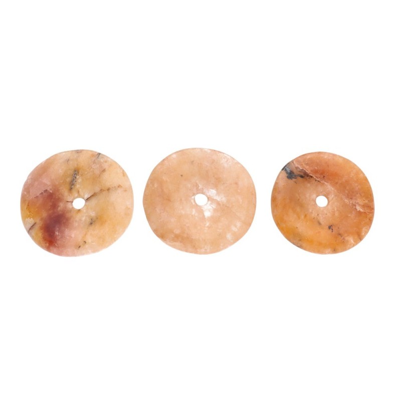 Donut Grande in Quarzo Ematoide Arancione Qualità A__