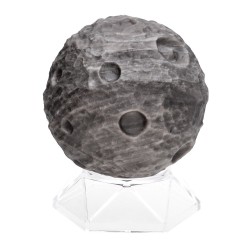 Large Silver Obsidian Moon