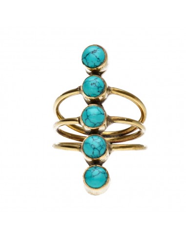 Bronze Ring with Random Mineral -53-