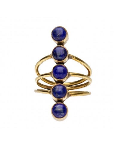 Anello in bronzo con minerale casuale...