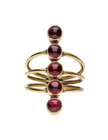 Anello in bronzo con minerale casuale...