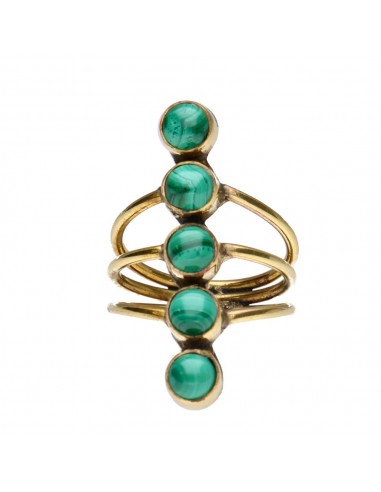 Anello in bronzo con minerale casuale...