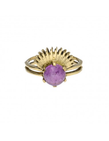 Anello di bronzo con minerale casuale...