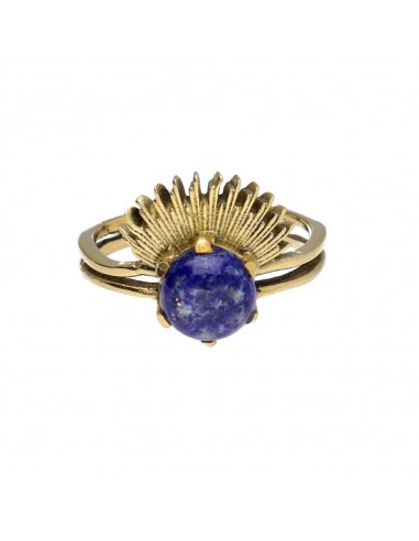 Anello di bronzo con minerale casuale...