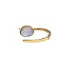 Anillo de Bronce Ajustable con Mineral Aleatorio -111-