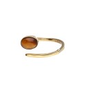 Adjustable Bronze Ring with Mineral -111- | Vives de la Cortada