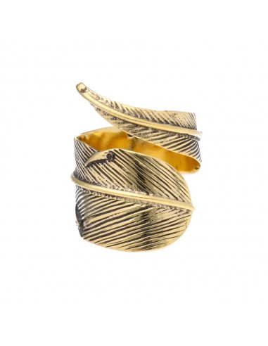 Anello di piuma in bronzo regolabile...