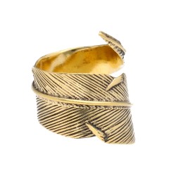 Anello di Bronzo Piuma Regolabile -14.3-