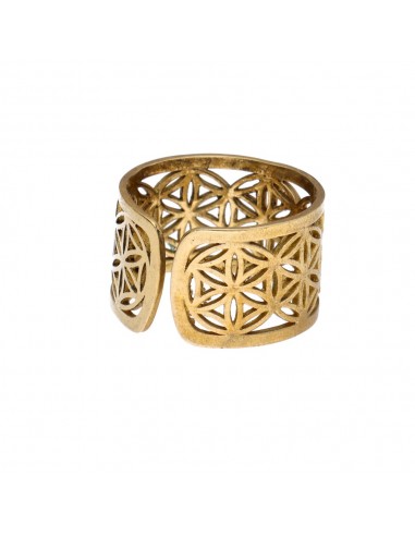 Anello in bronzo Fiore della Vita -10-