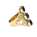 Anel em bronze com ametista -1-
