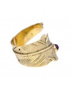 Bague plume en bronze avec... 2