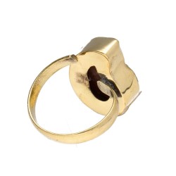 Anillo de Bronce Ajustable con Ammonite -11-