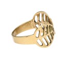 Anello in Bronzo Aperto Doppia Foglia -13-