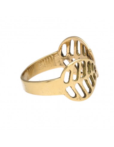Anello di Bronzo Aperto Doppia Foglia...