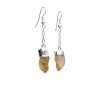 Boucles d'oreilles en argent plaqué Citrine chauffée