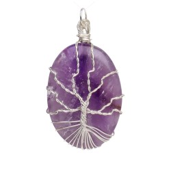 Collana di Amatista e Albero della Vita Rotondo | Vives de la Cortada