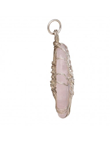 Pendentif en Quartz Rose et Arbre de...