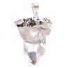 Pendant Druse Quartz in Rough Quartz - Silver Plated