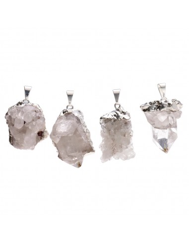 Pendant Druse Quartz in Rough Quartz...