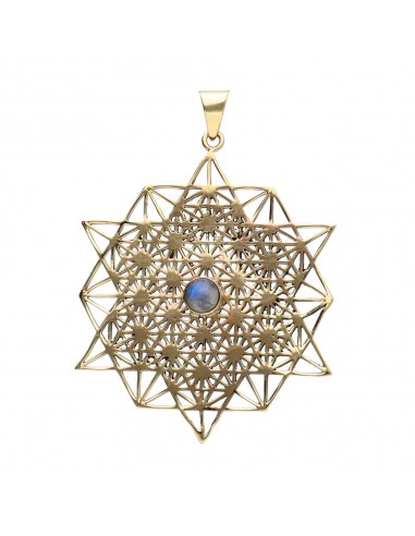 Ciondolo in bronzo con minerale -43-