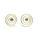 Pendientes de Bronce con MIneral -52-