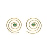 Pendientes de Bronce con Mineral -52-