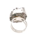 Amethyst Druse Ring Silver Plated