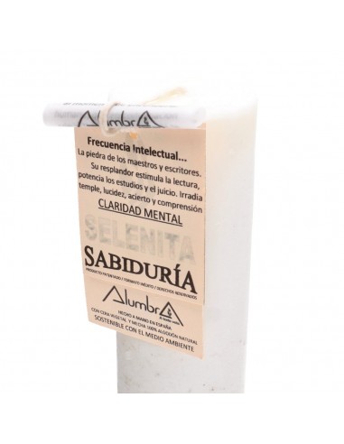 Candela artigianale con Selenite -...