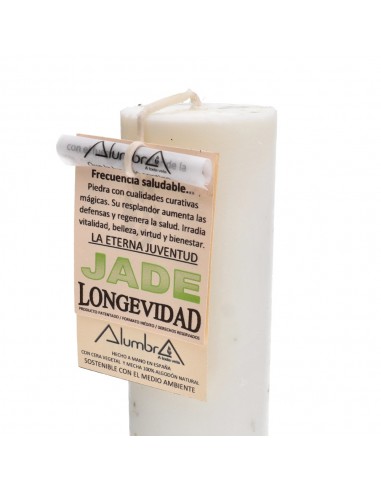 Candela artigianale con giada -...