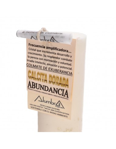 Candela artigianale con calcite...