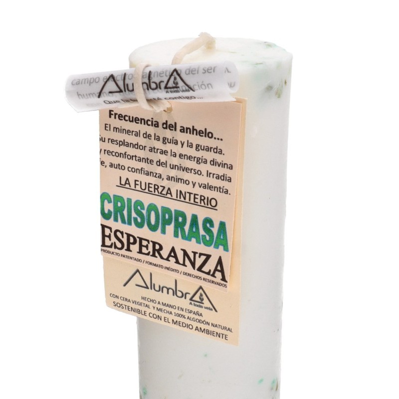 Candela Artigianale Crisoprasio - Speranza Frequenza del desiderio…