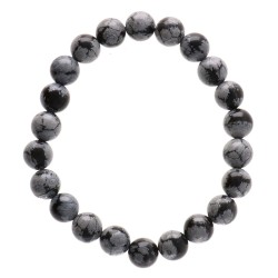 Bracciale in Obsidiana Neve 8mm